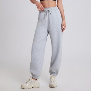 Loose high waist sports trousers with cuffs for slimming and versatile yoga pants for running and leisure fitness yoga clothes